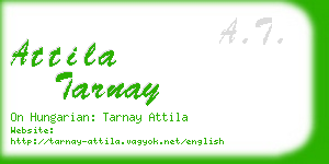 attila tarnay business card